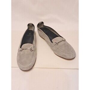 Flavio Menorca Size 38/7 US Womens Light Gray Soft Suede Leather Loafer
